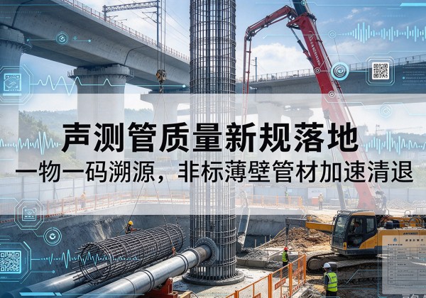 贡嘎声测管质量新规落地，一物一码溯源，非标薄壁管材加速清退