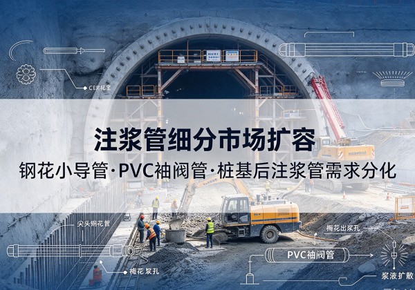 贡嘎注浆管细分市场扩容，隧道钢花小导管、PVC 袖阀管、桩基后注浆管需求分化